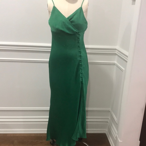ZARA slip dress - emerald green size small - Picture 1 of 5